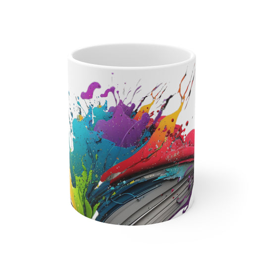 Splash of color. Ceramic Mug 11oz