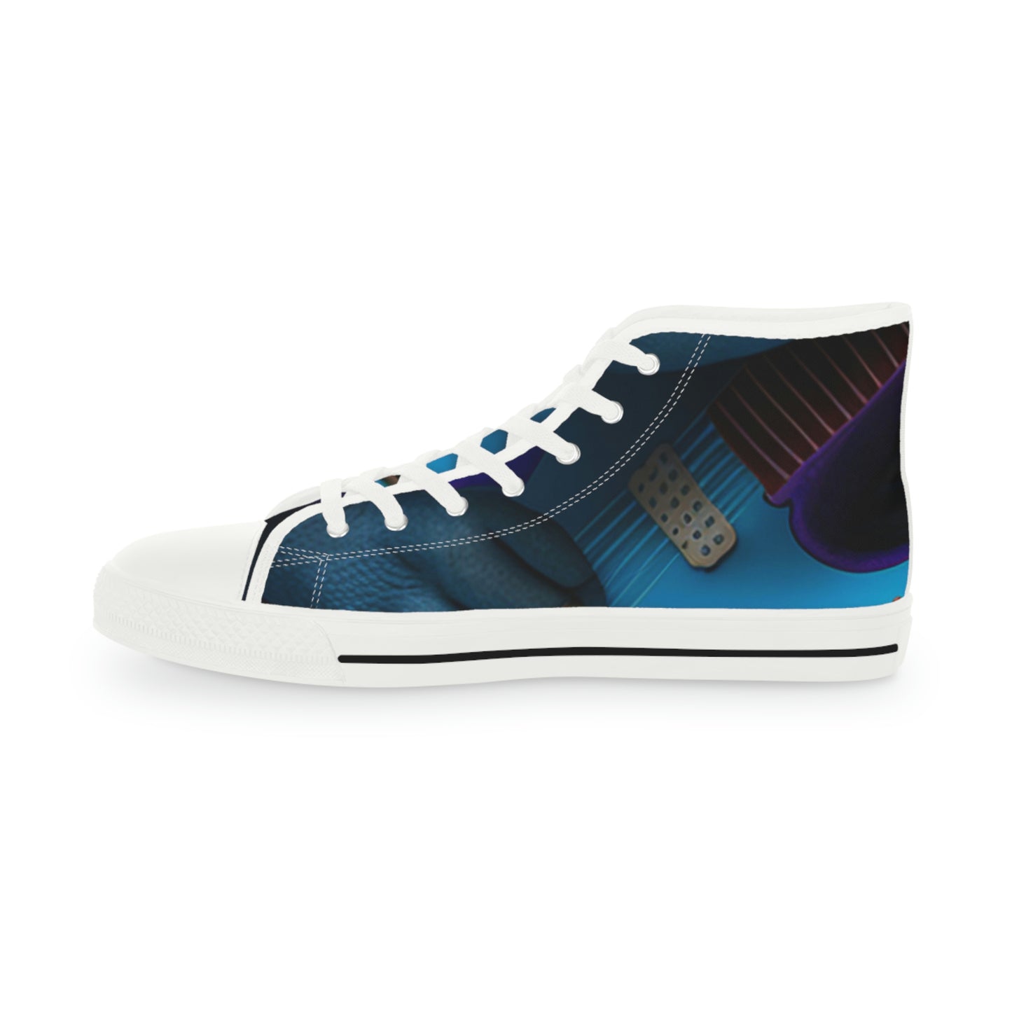 The Blue Hippo. Men's High Top Sneakers