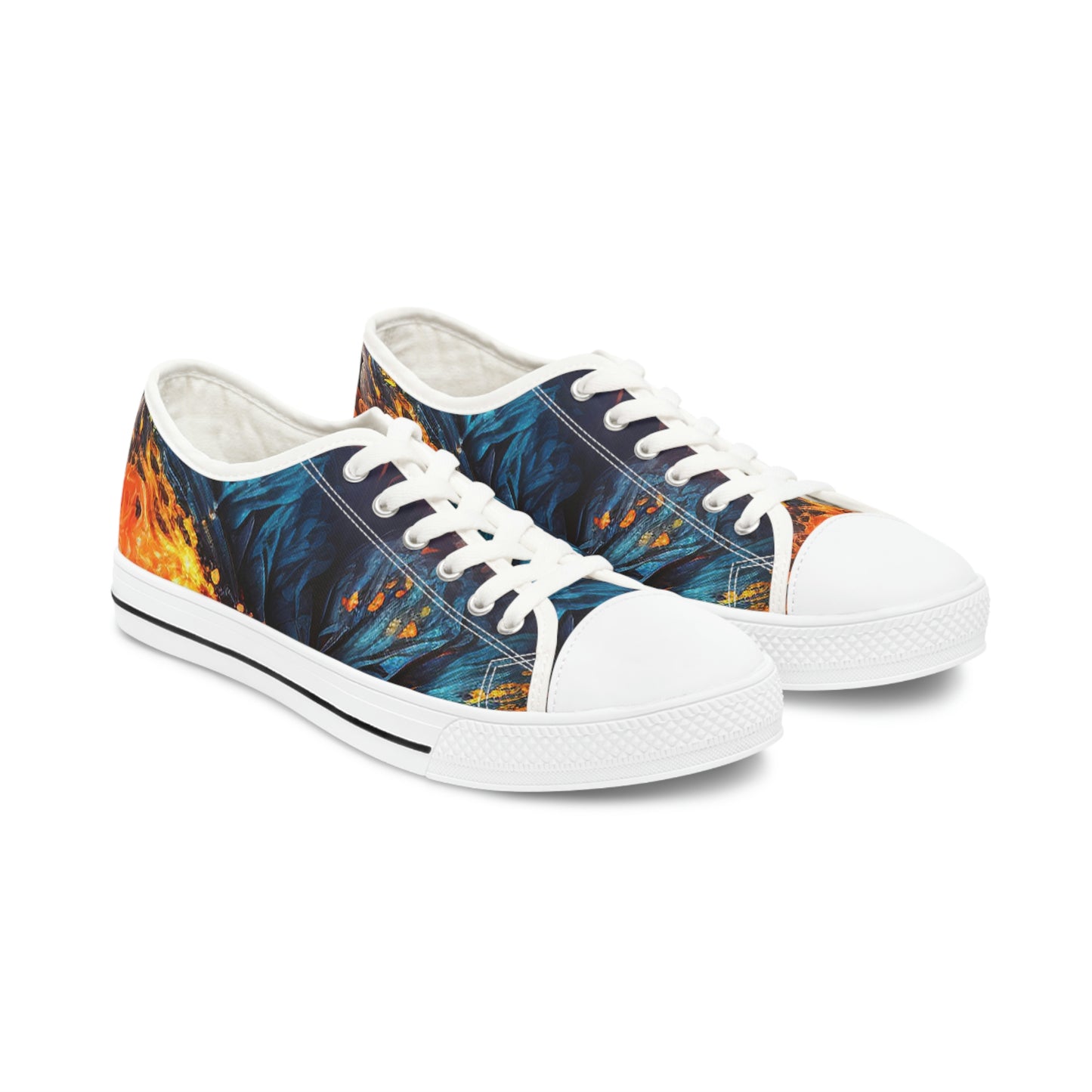 The Flaming Butterfly. Women's Low Top Sneakers