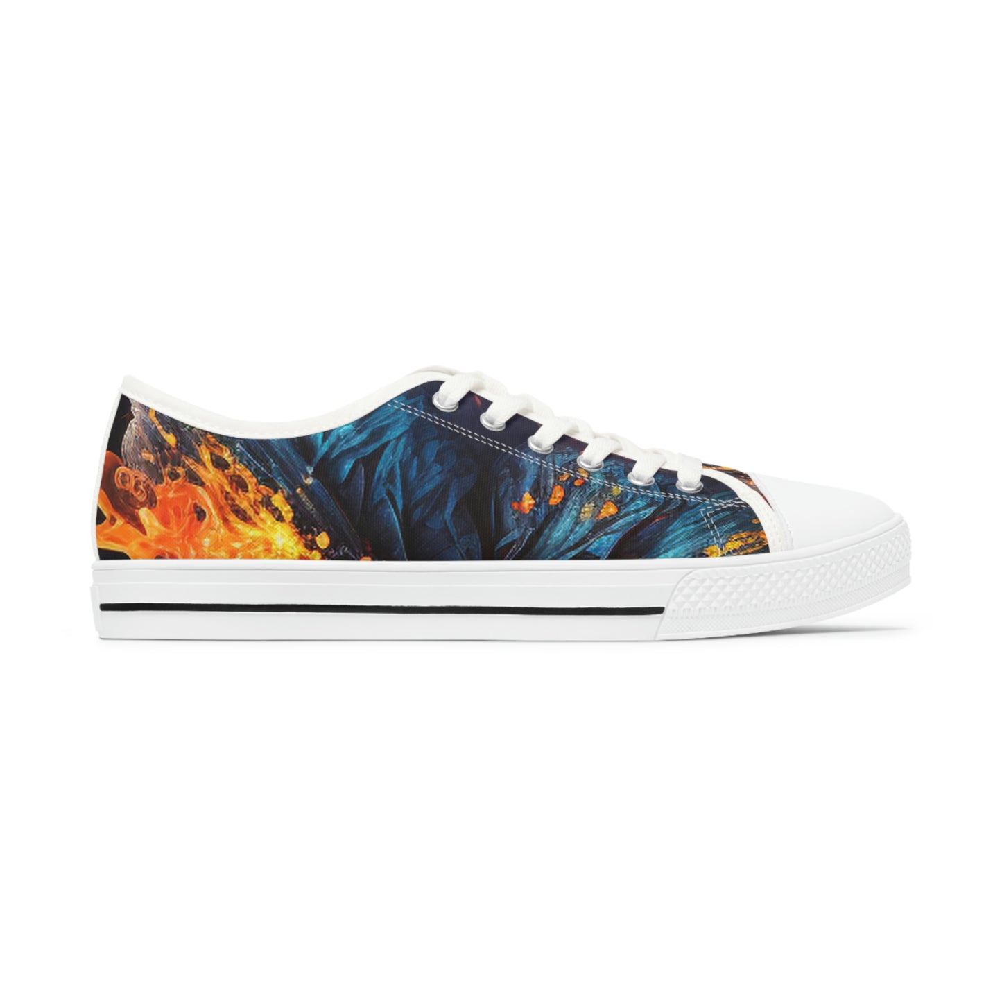 The Flaming Butterfly. Women's Low Top Sneakers