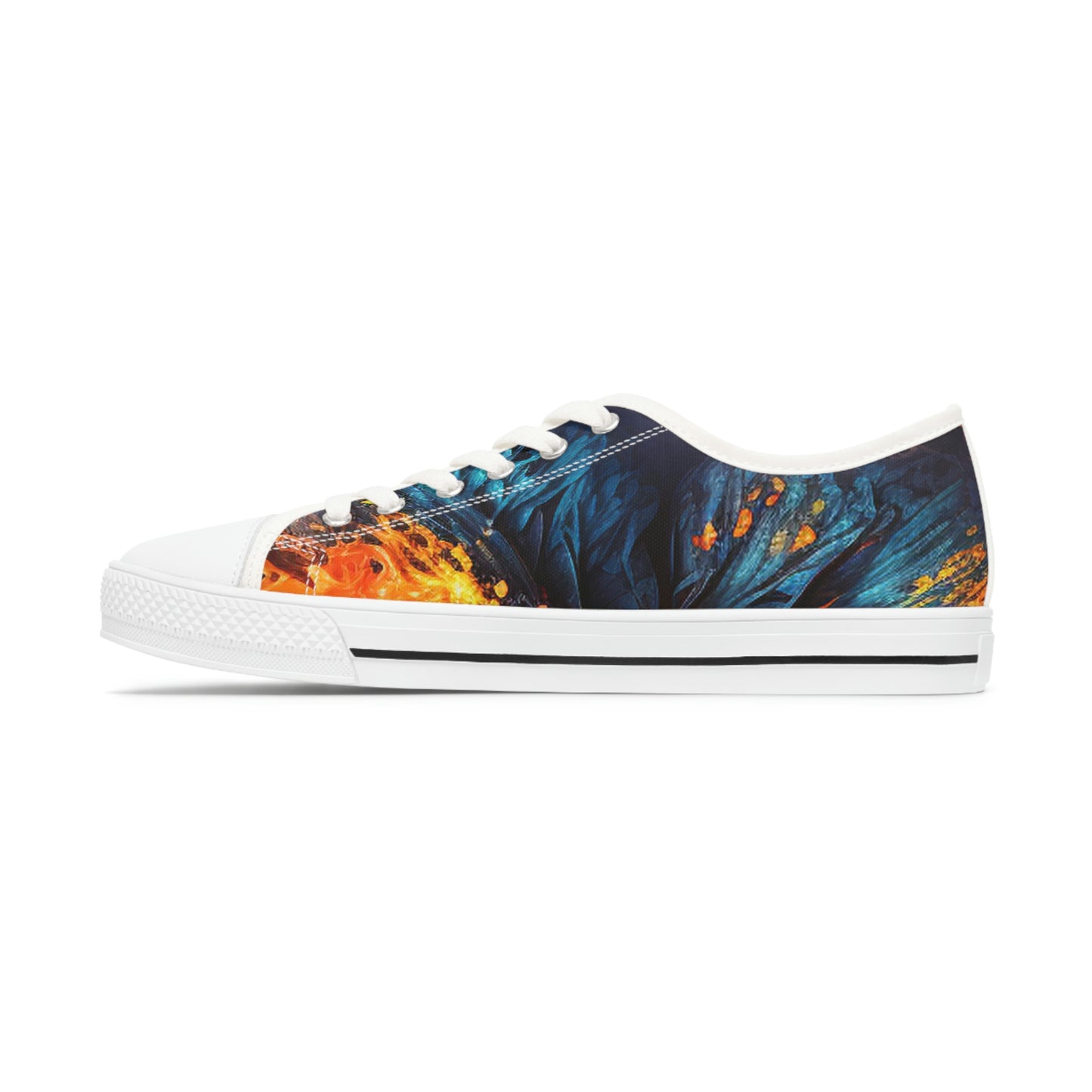 The Flaming Butterfly. Women's Low Top Sneakers