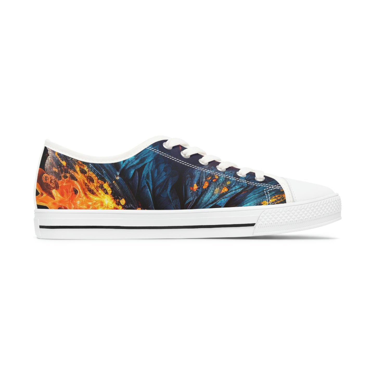 The Flaming Butterfly. Women's Low Top Sneakers