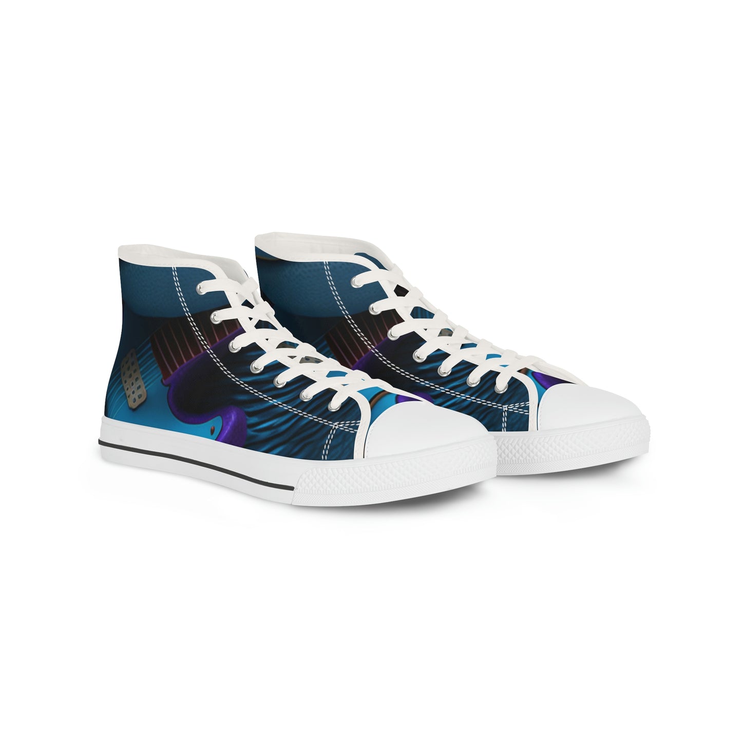 The Blue Hippo. Men's High Top Sneakers