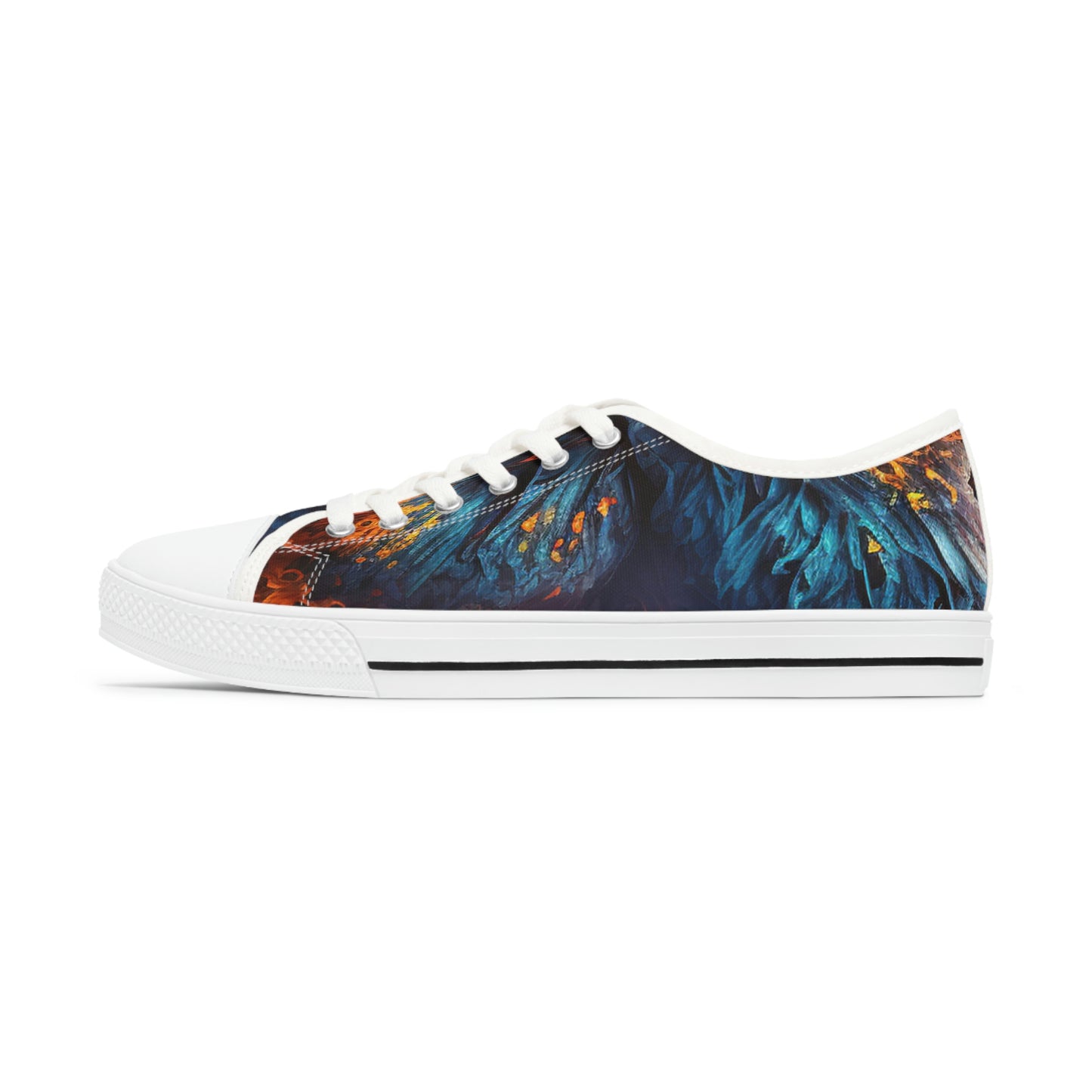 The Flaming Butterfly. Women's Low Top Sneakers